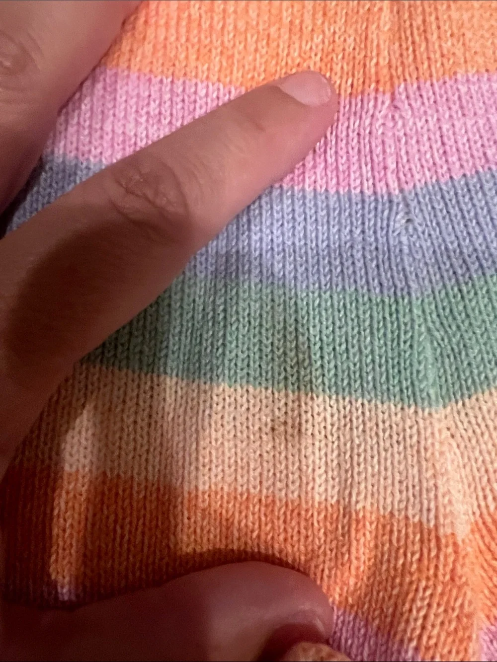 Striped Pastel Knit Tank & Shorts Set - Peach, Lavender, Sage only worn once